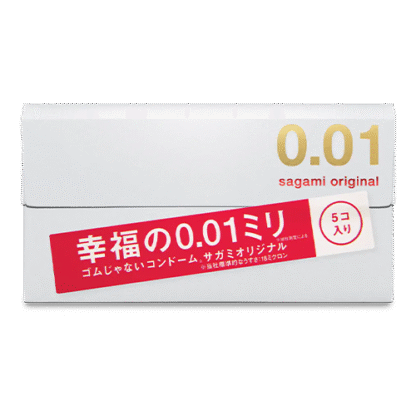 Sagami 0.01mm Ultra thin latex-free (Polyurethane) condoms 5-pack