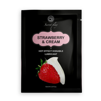 Strawberry & Cream - Hot Effect Kissable Lubricant Sachet 10ml