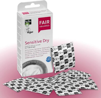 Fair Squared Sensitive Dry Condoms 10-pack - Image 2