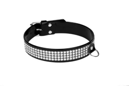 Collar with crystals for her wide version Vegan Collection