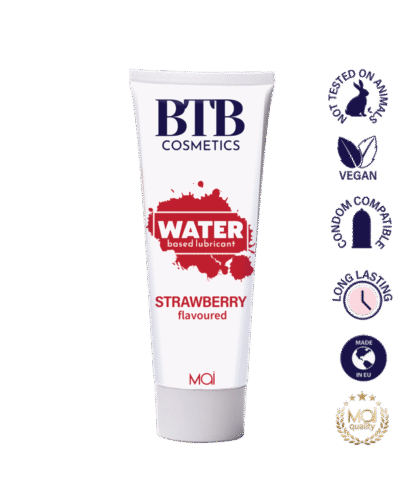 BTB water based flavored strawberry lubricant 100ml