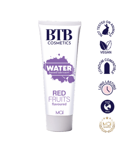 BTB water based flavored red fruits lubricant 100ml