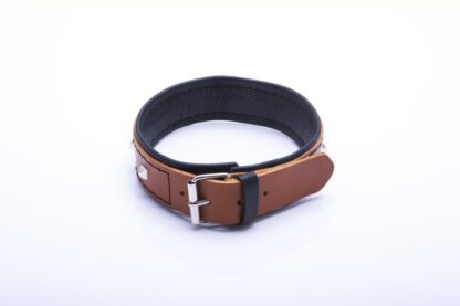 Leather collar for her Cognac Collection - Image 2