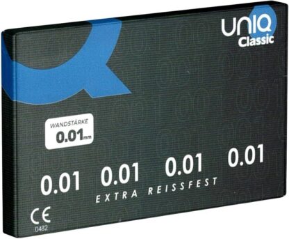 Uniq Classic 0.01mm thin condoms 3pc Latex-free