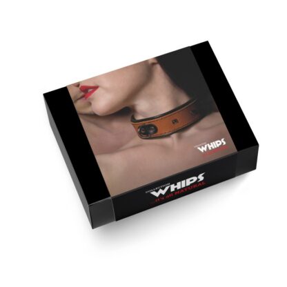 Leather collar for her Cognac Collection - Image 3