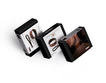 Collar with leash for him Cognac Collection - Image 4