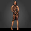 Midi tulle dress with velvet straps in the back
