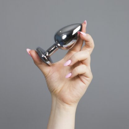 Clear Crystal Jewelled Metal Butt Plug - Image 6