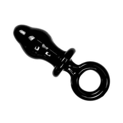 Glass Black Buttplug & O-ring