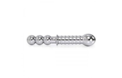 Ribbed Double-ended Steel Dildo