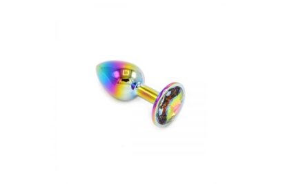 Rainbow Buttplug with Gem