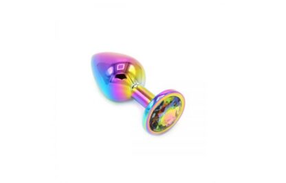 Rainbow Buttplug with Gem
