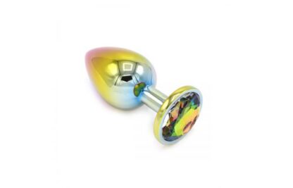 Rainbow Buttplug with Gem