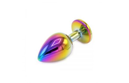 Rainbow Buttplug with Gem - Image 4