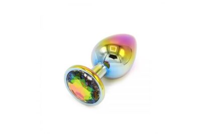 Rainbow Buttplug with Gem - Image 3