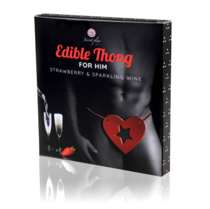 Strawberry & Sparkling Wine Edible Thong for Him